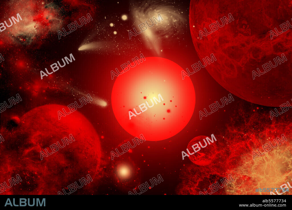 This red giant star is much older and bigger than Earth's Sun, which makes its planets and any civilizations also much older than life on Earth.