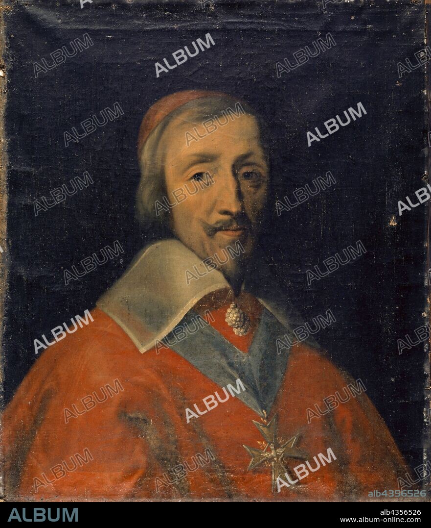 Portrait of Cardinal Richelieu, oil on canvas, 61 x 52.5 cm, unmarked, Philippe de Champaigne, (Kopie nach / copy after), Brüssel 1602–1674 Paris.