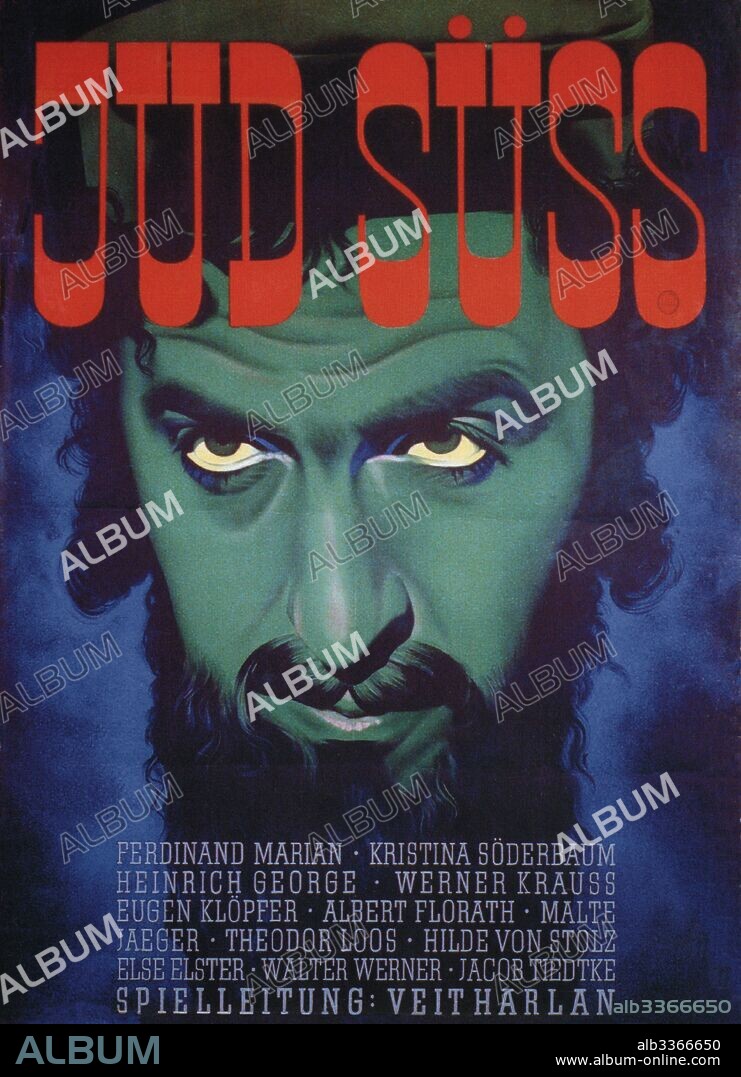 BRUNO REHAK. Poster for the antisemitic film "Jud Süss".