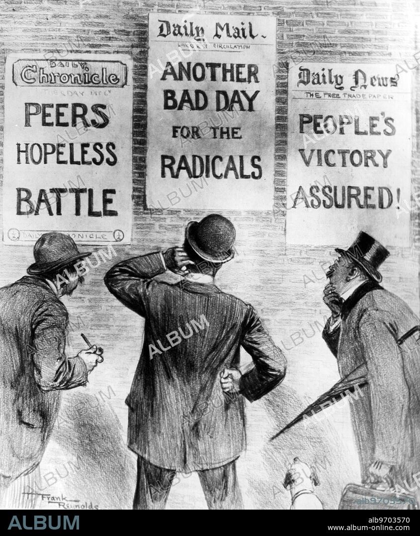 Confusion Worse Confounded : Bewilderment Before the Poster. The man in the street must have found it difficult at times, during the present Election, to judge the precise position of affairs political from the newspaper posters flaunted before him. Nothing could be more contradictory than the statements on certain of the placards: for example, on one day recently the Daily Mail's poster was "Another Bad Day for the Radicals" ; while the Daily Chronicle announced "Peers' Hopeless Battle"; and the Daily News "People's Victory Assured". In the same way, certain of the organs have been announcing, day by day, a great victory for their respective parties. 10 December 1910.