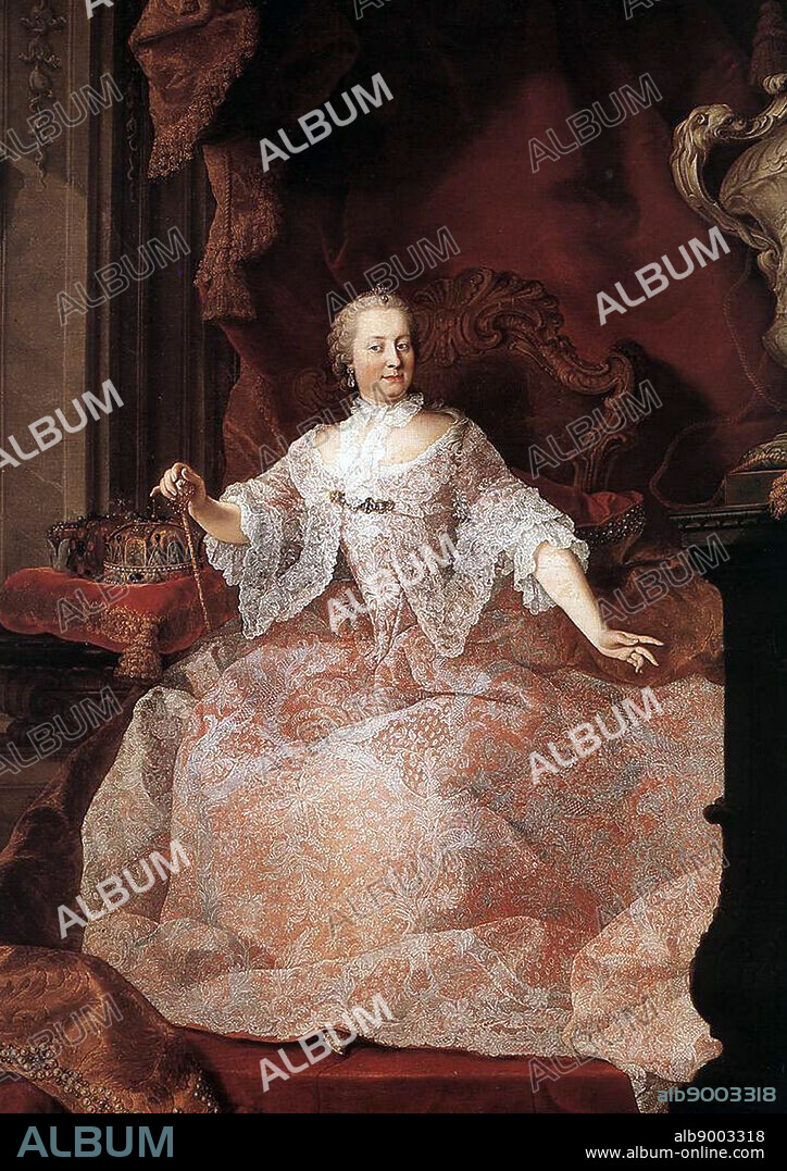 Empress Maria Theresa of Austria, by Martin van Meytens Oil on canvas Town Hall, Ghent. Maria Theresa (1717-1780), archduchess of Austria, Holy Roman Empress, and Queen of Hungary and Bohemia, began her rule in 1740. She was the only woman ruler in the 650 history of the Habsburg dynasty. She was also one of the most successful Habsburg rulers, male or female, while bearing sixteen children between 1738 and 1756. She died in 1780.
