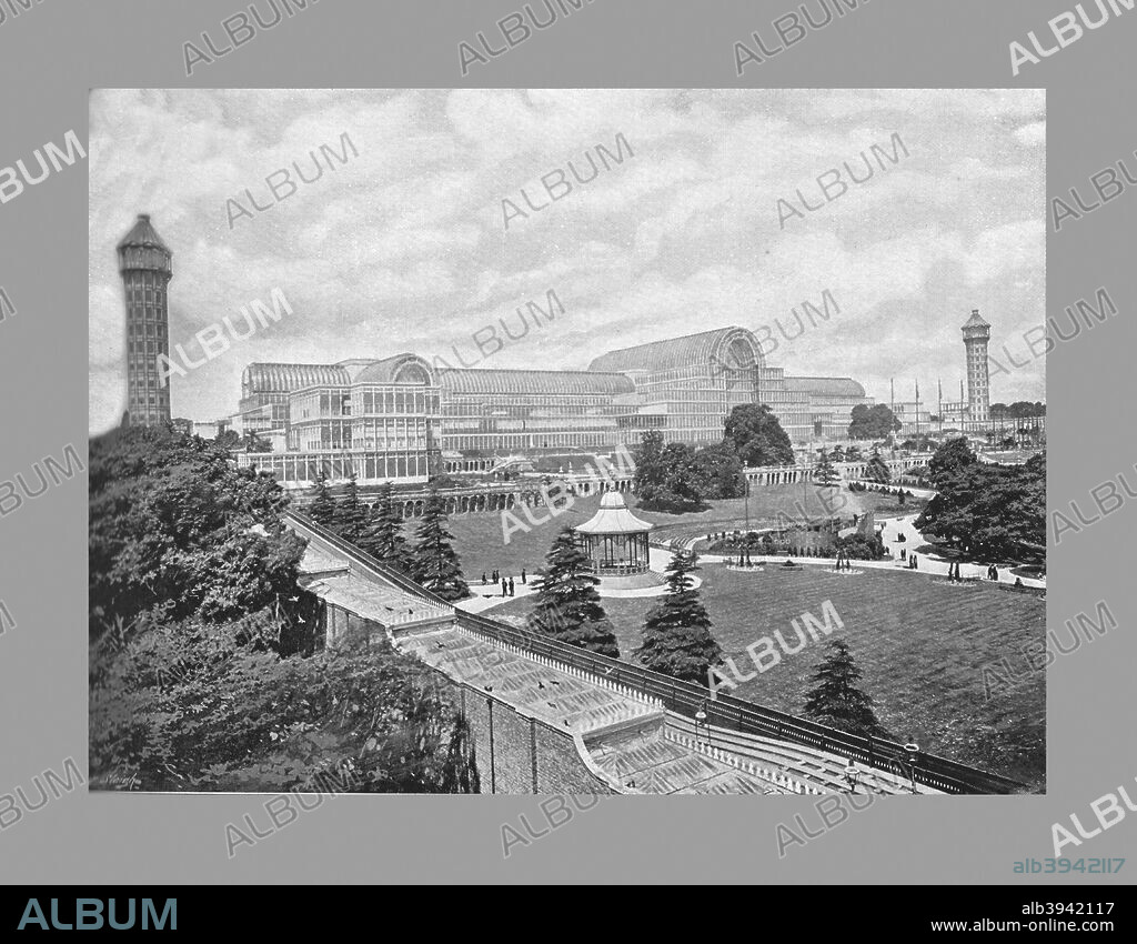 The Crystal Palace, London, c1900. Crystal Palace is a residential area in south London, England, within the London Boroughs of Bromley, Croydon, Lambeth and Southwark. From Sights and Scenes in England and Wales. [Cassell and Company Ltd., c1900].