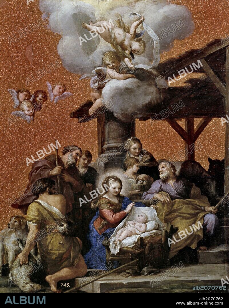 Pietro da Cortona / 'La Natividad', Hacia 1658, Escuela Italiana, Óleo, 51 cm x 40 cm, P00121.