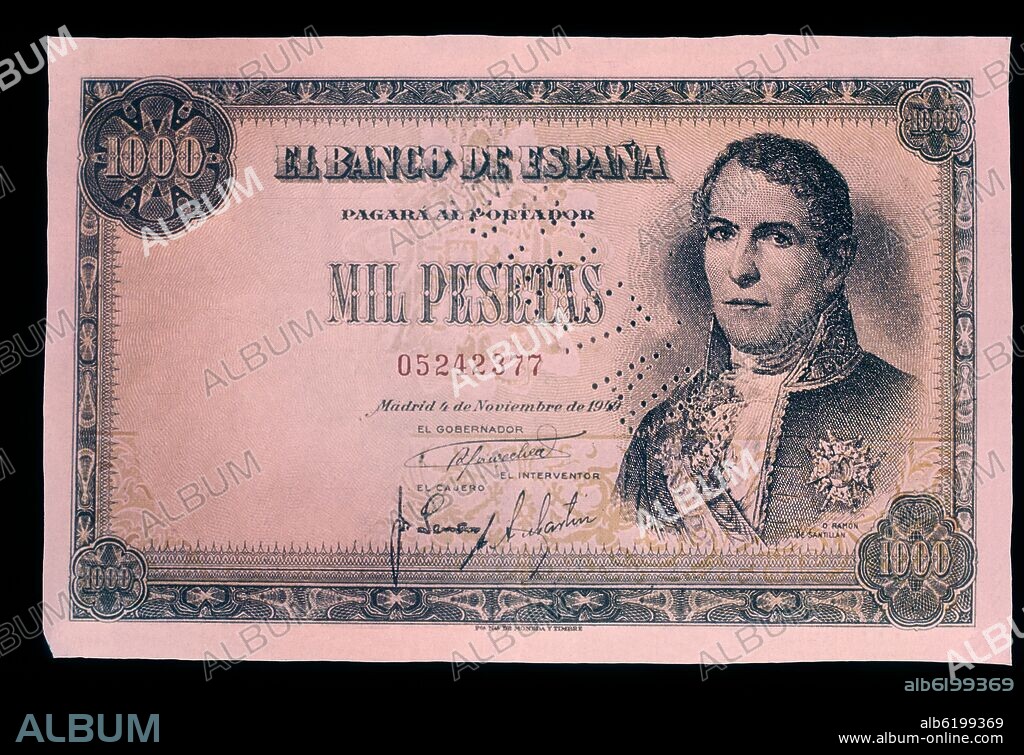 BILLETE DE 1000 PESETAS 1949.