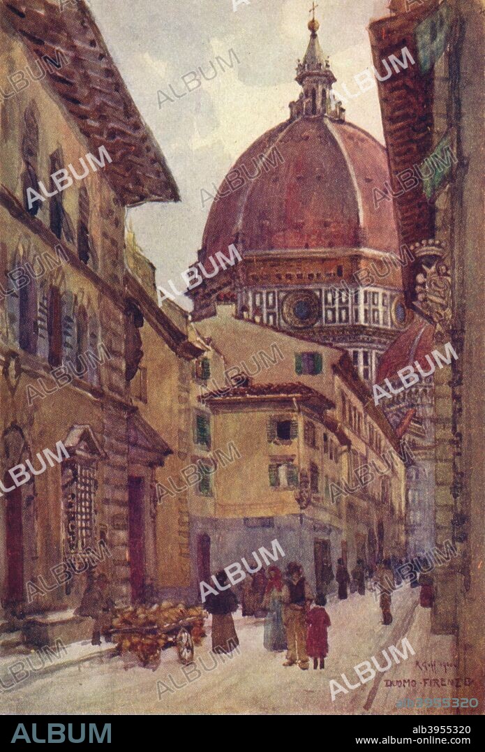 Via Dei Servi, c1905. A view along the Via Dei Servi towards the Duomo, Florence. From The Connoisseur 1905 [Otto Limited, London, 1905.].