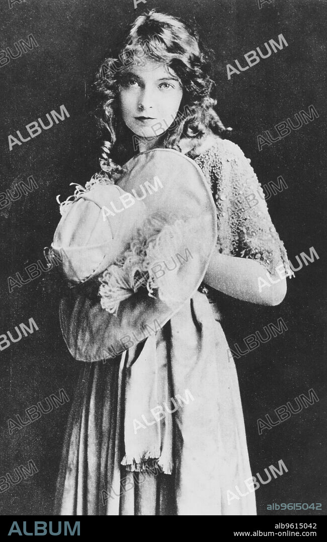 Lillian Gish (1896-1993), American stage and screen actress, 1912. Lillian Gish was one of the stars of early cinema, forming a partnership with the great director DW Griffith. Known as 'the first lady of the silent screen', most of her appearances were in silent pictures and she did not star in a 'talkie' until 1930. Still from the film The Wedding, 1912.