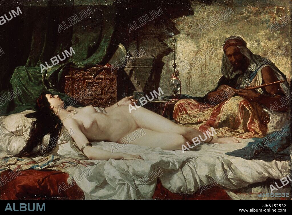 MARIANO FORTUNY. LA ODALISCA 1861- 81x67- ECLECTICISMO S XIX.