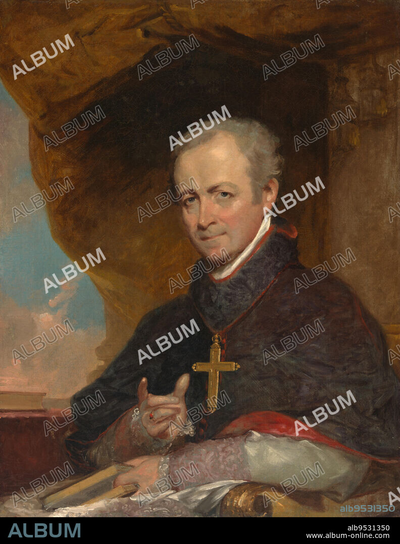 GILBERT STUART (copy). Jean Louis Lefebvre de Cheverus. oil on canvas.