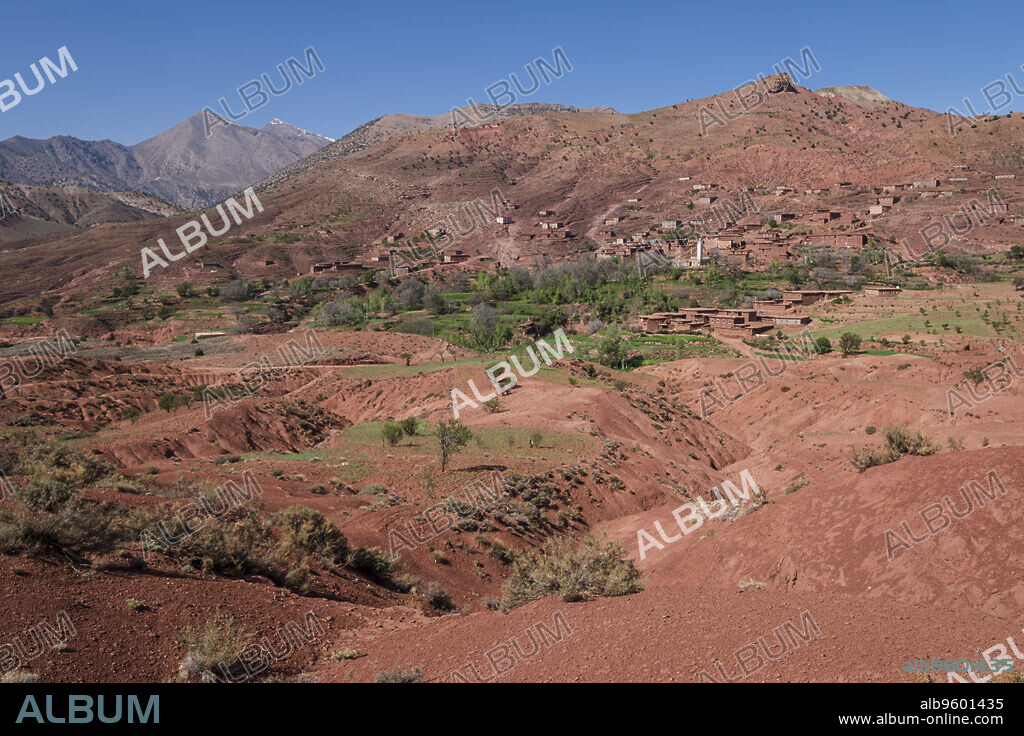 typical mountain landscape, azilal province, Atlas mountain range, morocco, africa.