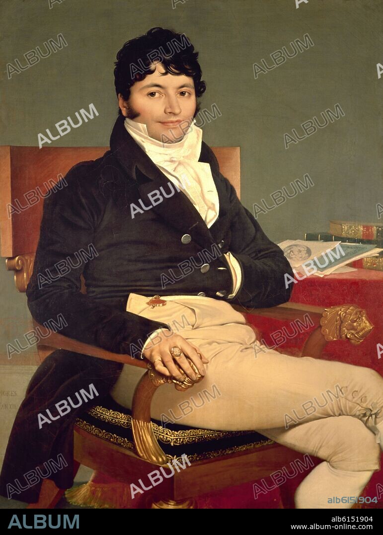 JEAN AUGUSTE DOMINIQUE INGRES. 'Portrait of Monsieur Rivière', 1805, Oil on canvas, 116 x 89 cm.