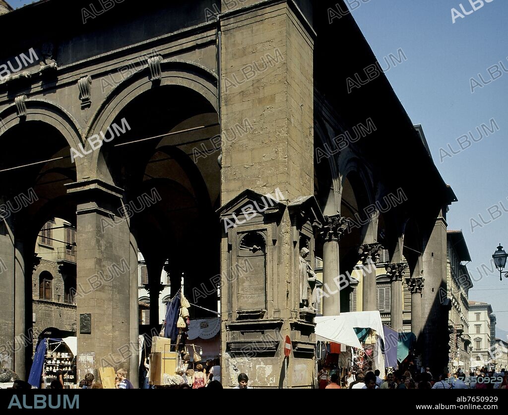 GIOVANNI BATTISTA DEL TASSO (1500-1555). PORTICO - LONJA DEL MERCADO NUEVO CONSTRUIDO ENTRE 1547 Y 1551.