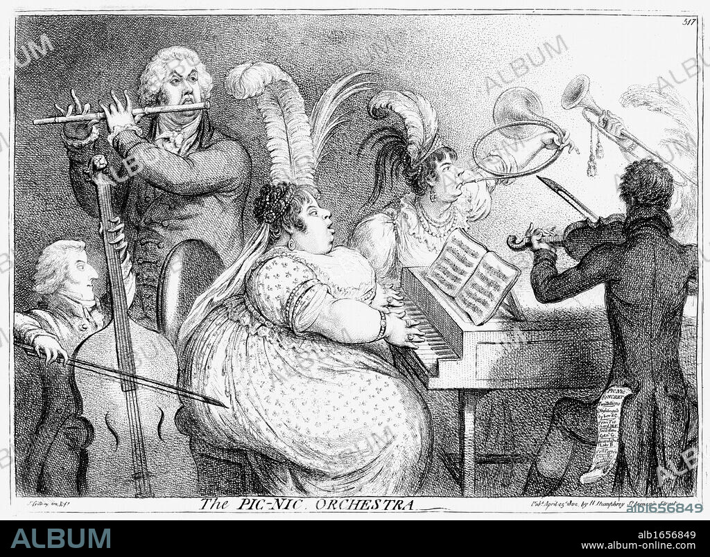 The Pic-Nic Orchestra. James Gillray cartoon of 1802.