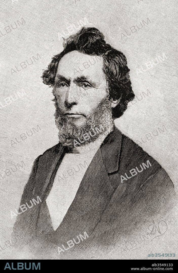 William Henry Herndon, 1818 – 1891. Law partner and biographer of Abraham Lincoln. From The Century Magazine, published 1887.