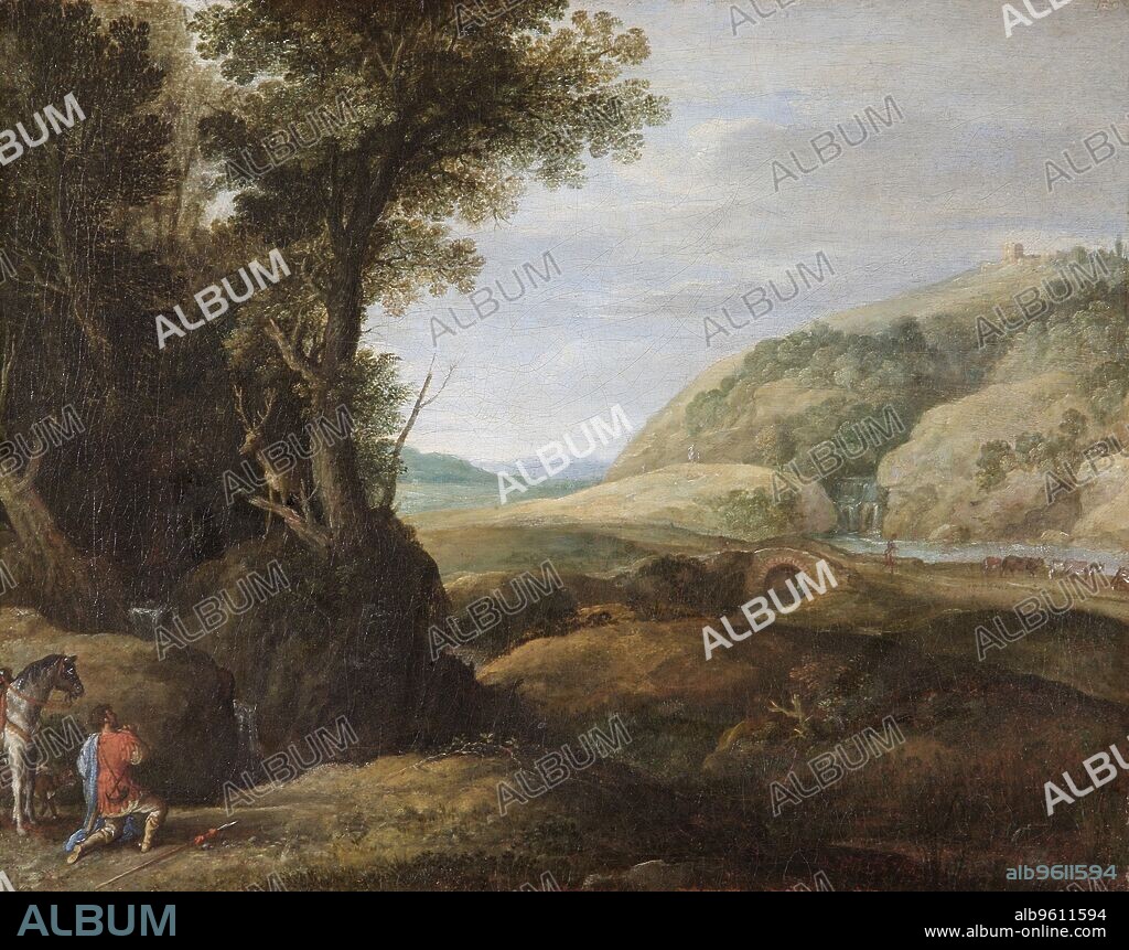 PAUL BRILL. 'Landscape with St Hubert and the Stag', late 16th or early 17th century. Painting in Apsley House, London.