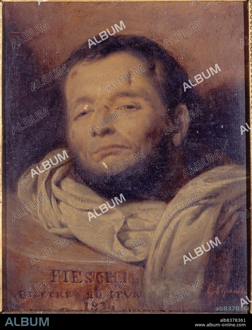FRANCOIS-GABRIEL-GUILLAUME LEPAULLE. Head of Giuseppe Fieschi (1790-1836), after his execution, 1836.