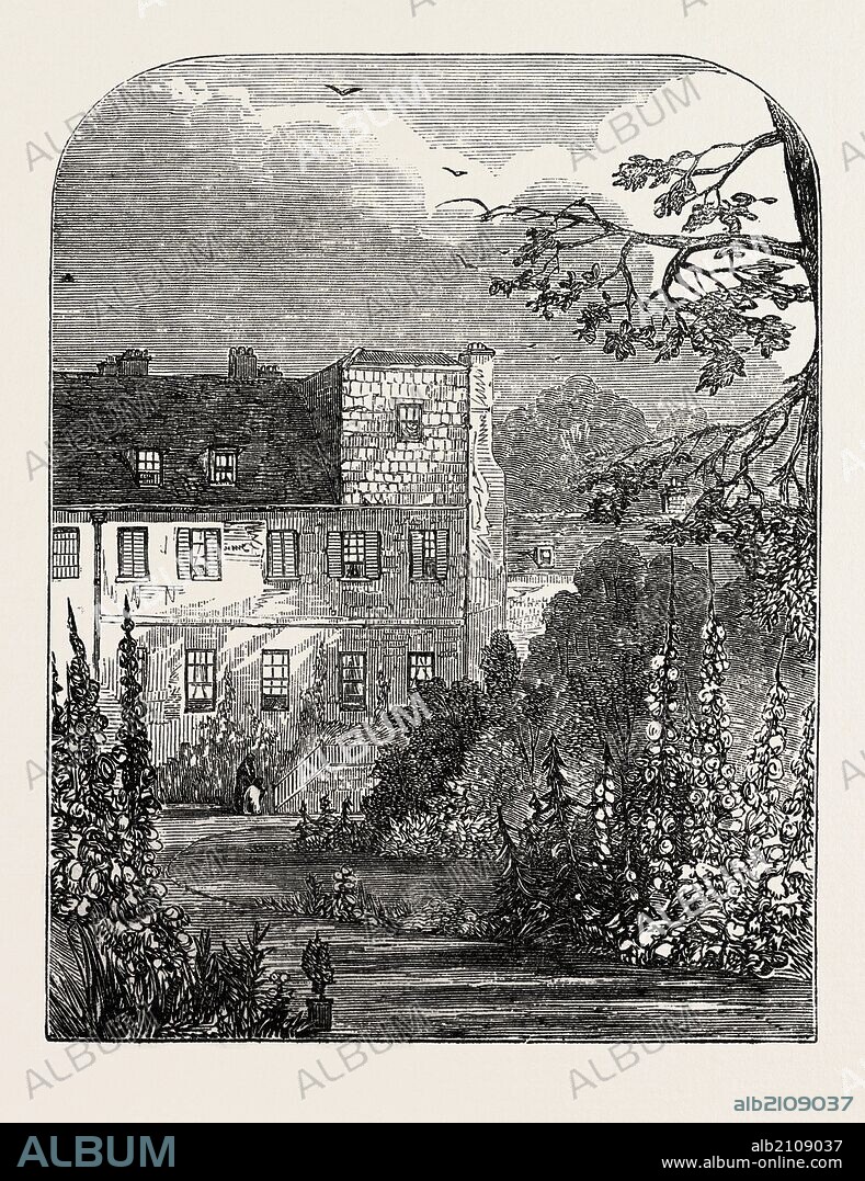 HOUSE AT HIGHGATE IN WHICH COLERIDGE THE POET DIED, 1858.