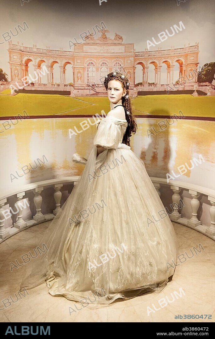 Wax figure of Empress Sisi or Empress Elisabeth of Austria, Queen of Hungary, Madame Tussauds Museum, Vienna, Austria