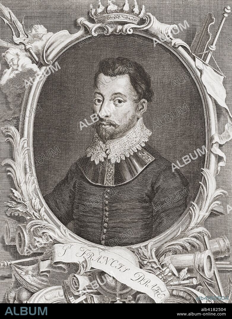 Sir Francis Drake  c.1540-43 to 1596. English admiral.