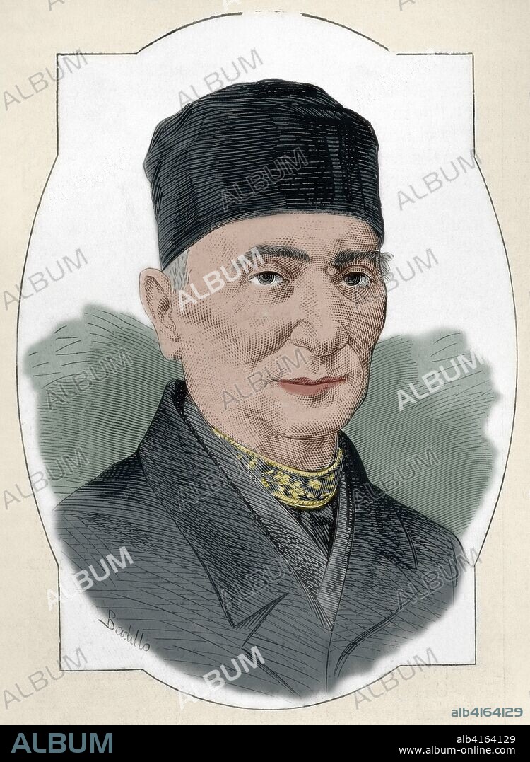 Francisco de Paula González Vigil (1792-1875). Clérigo, político e intelectual peruano. Representó una corriente liberal e ilustrada. Diputado y senador ante el Congreso de la República del Perú. Grabado. Coloreado. La Ilustración Española y Americana. 30 de agosto de 1876.