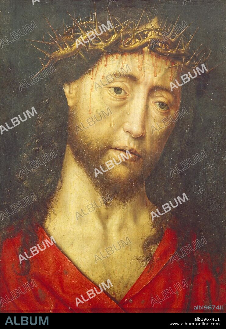Head of Christ crowned with thorns, by Dieric Bouts the Elder (ca 1415-1475).