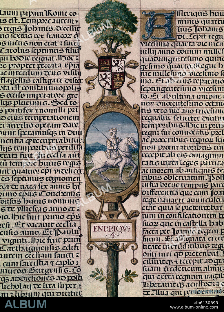 CARTAGENA ALONSO DE. GENEALOGIA DE LOS REYES DE ESPAÑA - ENRIQUE IV REY DE CASTILLA (1425-1474) LLAMADO EL IMPOTENTE.