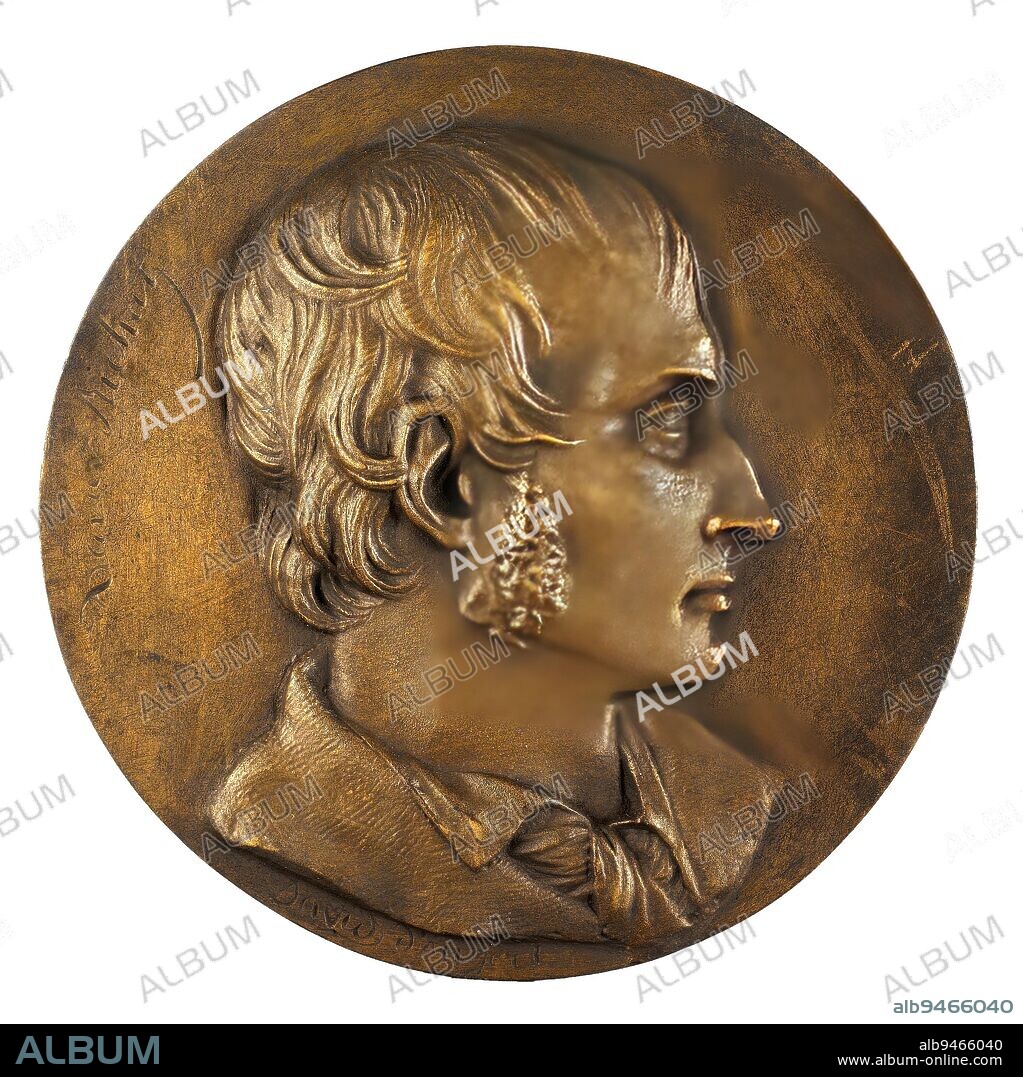 Portrait of Marie-François-Xavier Bichat (1771-1802), Anatomist, David d'Angers, Pierre-Jean, Sculptor, Thiébaut Frères, Founder, 1st half of the 19th century, Sculpture, Medallion (sculpture), Dimensions - Work: Diameter: 19.7 cm.