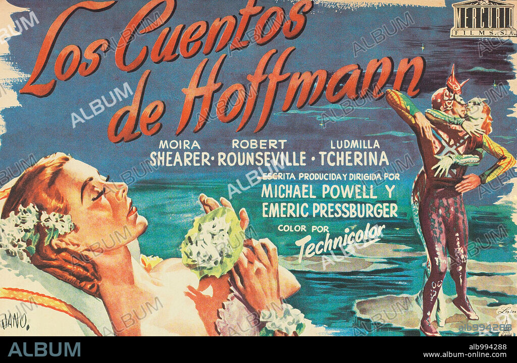 Poster of THE TALES OF HOFFMAN, 1951. Copyright ARCHERS/LONDON FILMS/BRITISH LION.