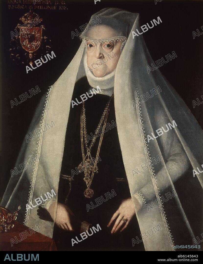 MARTIN KOBER. RETRATO DE ANA JAGIELLON (1523-1596) REINA DE POLONIA - 1595.