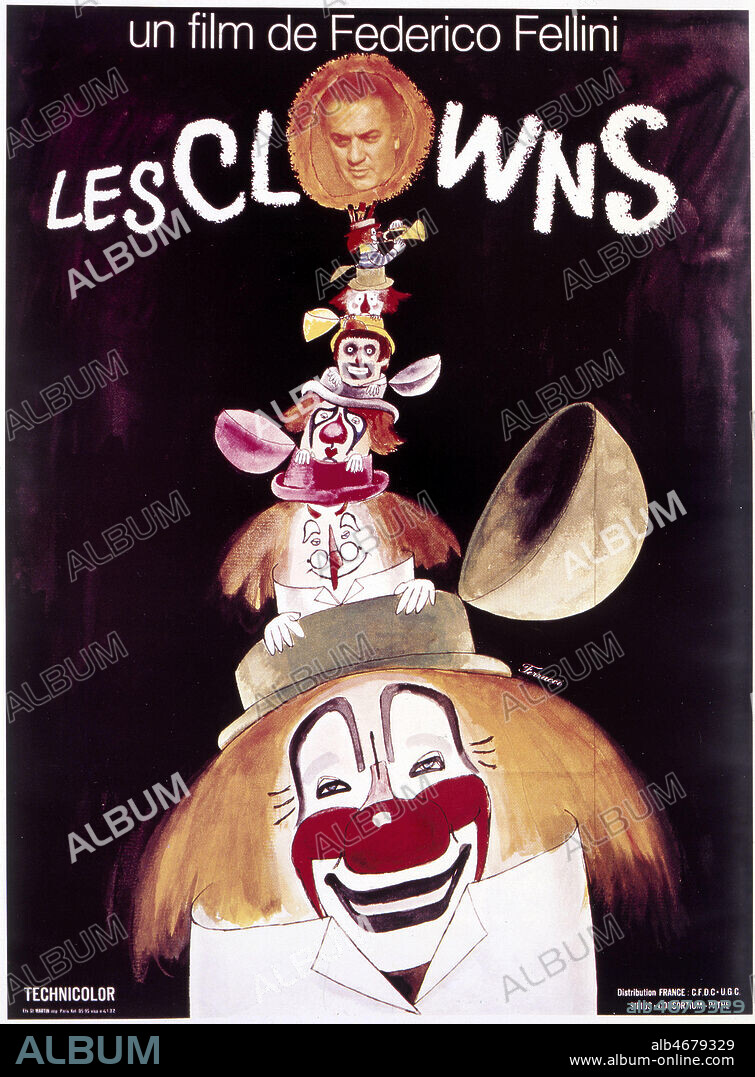 Affiche francaise du film 'Les Clowns' realise par Federico Fellini, 1970. Collection privee. Credit : Collection KHARBINE-TAPABOR.