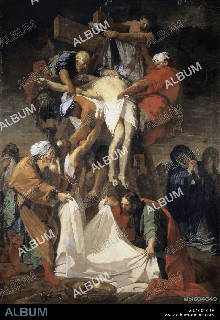 JEAN JOUVENET. Descent from the Cross  1697  Jean Baptiste Jouvenet (1644-1717 French)  Oil on canvas  Musee du Louvre, Paris, France.
