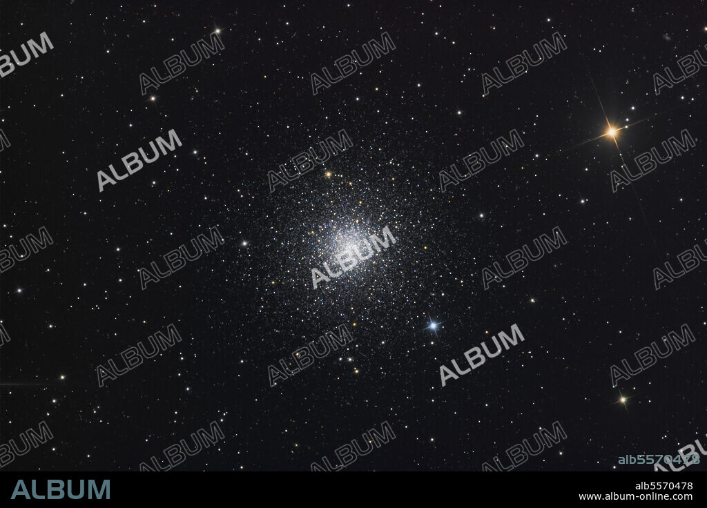 Messier 3 (also known as M3 or NGC 5272) is a globular cluster in the constellation Canes Venatici. This cluster is one of the largest and brightest, and is made up of around 500,000 stars. It is located at a distance of about 33,900 light-years away from Earth. M3 has an apparent magnitude of 6.2, making it visible to the naked eye under dark conditions. From a moderate-sized telescope, the cluster is fully defined.