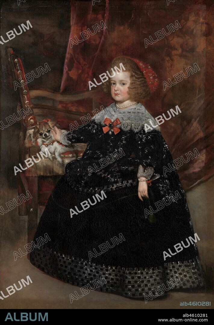 JUAN BATTISTA MARTINEZ DEL MAZO. María Teresa (1638-1683), Infanta of Spain, ca. 1645. Isabel de Borbon, portrayed by Mazo when she was seven years old.