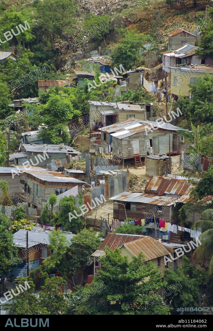 Shanty town, Montego Bay, Jamaica, Caribbean, West Indies.
