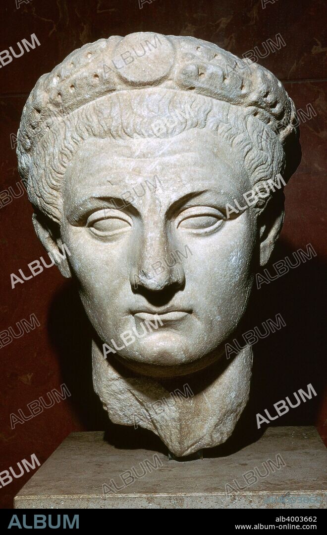 Roman marble head of the philosopher and politician Seneca, 1st century BC.