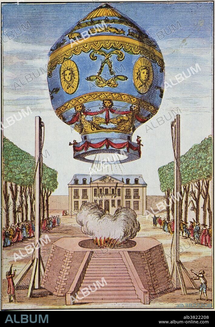 Joseph-Michel Montgolfier (August 26, 1740 - June 26, 1810) and Jacques-Ã‰tienne Montgolfier (January 6, 1745 - August 2, 1799) were the inventors of the MontgolfiÃ¨re-style hot air balloon, globe aÃ©rostatique. On June 4, 1783, they flew their craft in front of a group of dignitaries. Its flight covered 1.2 miles, lasted 10 minutes, and had an estimated altitude of 5,200-6,600 ft. The brothers succeeded in launching the first manned ascent, when Ã‰tienne made a tethered flight on October 15, 1783. Later, in December 1783, in recognition of their achievement, their father Pierre was elevated to the nobility and the hereditary appellation of de Montgolfier by King Louis XVI of France. At the time, the brothers believed they had discovered a new gas. However, in 1785, the buoyancy was shown to be caused by heated air, which is less dense than the surrounding atmosphere. The two brothers were honored by the French AcadÃ©mie des Sciences. During their careers, they published books on aeronautics, Joseph invented a calorimeter and the hydraulic ram, and Ã‰tienne developed a process for manufacturing vellum. Ã‰tienne died in 1799 at the age of 54. Joseph died in 1810 at the age of 69.