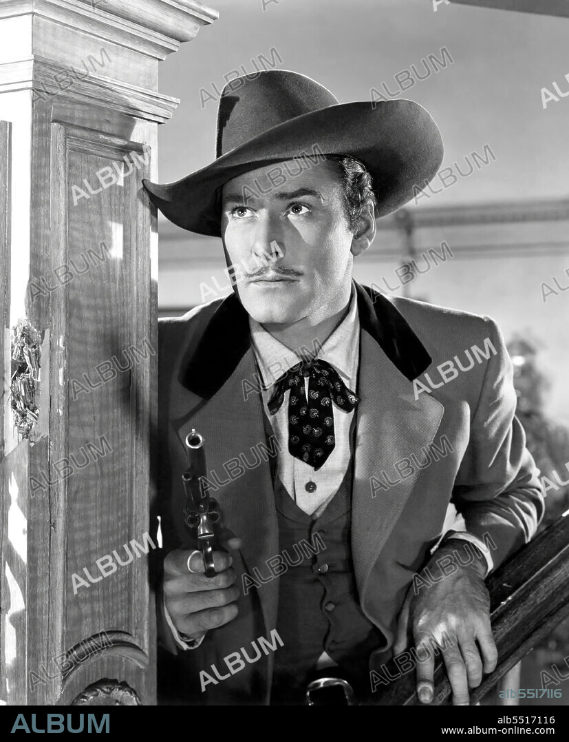 ERROL FLYNN in SAN ANTONIO, 1945, directed by DAVID BUTLER. Copyright WARNER BROS/FIRST NATIONAL.
