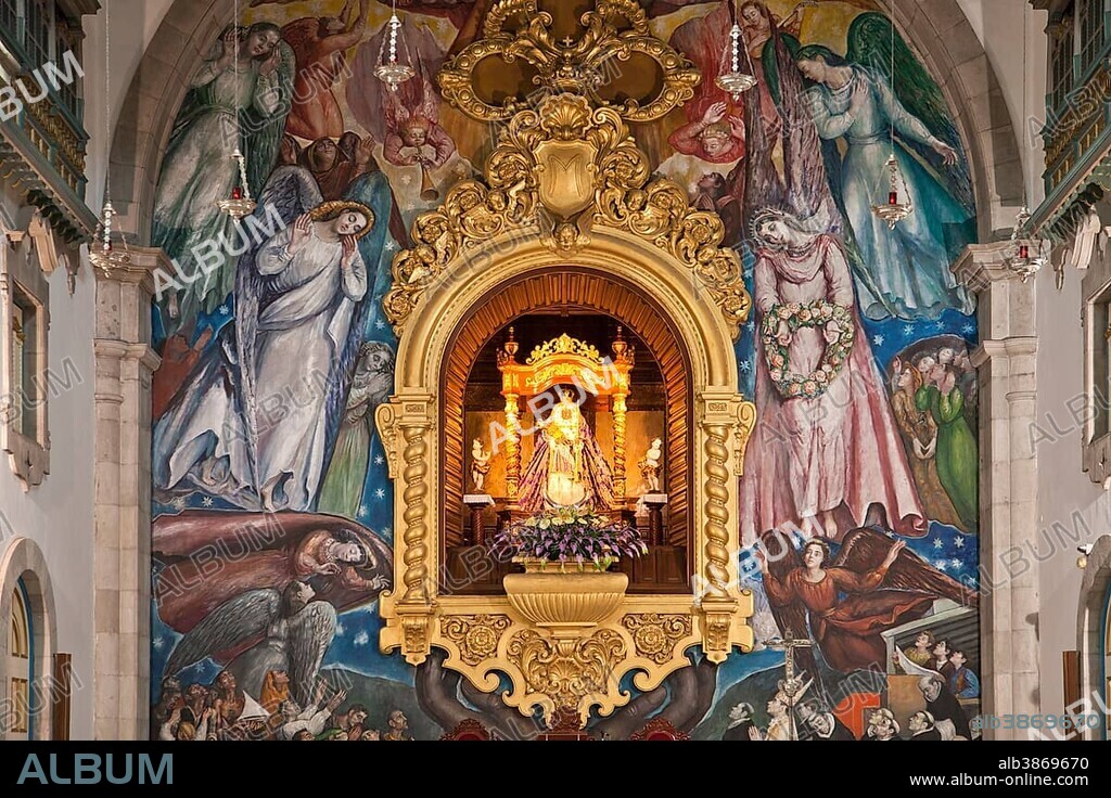 Patron saint of the Canary Islands, Virgen de la Candelaria in the Basilica de Nuestra Senora de la Candelaria in the pilgrimage town of Candelaria, Tenerife, Canary Islands, Spain