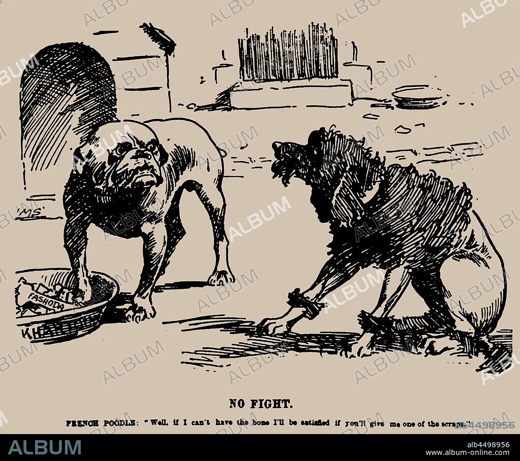 JOSEPH MOREWOOD STANIFORTH. No Fight. Cartoon on the Fashoda Incident.