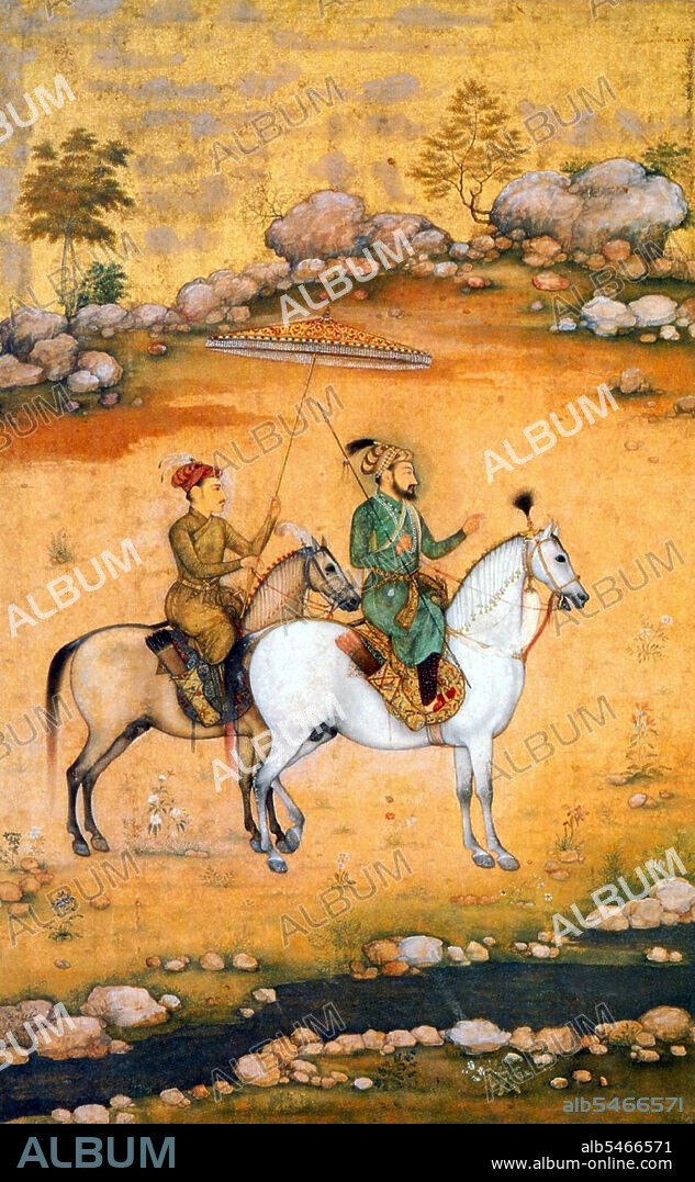 Shahab-ud-din Muhammad Khurram Shah Jahan I (1592 -1666), or Shah Jahan, from the Persian meaning king of the world, was the fifth Mughal ruler in India and a favourite of his legendary grandfather Akbar the Great. He is best known for commissioning the Phadshahnamah as a chronicle of his reign, and for the building of the Taj Mahal in Agra as a tomb for his wife, Mumtaz Mahal. Under Shah Jahan, the Mughal Empire attained its highest union of strength and magnificence. The opulence of Shah Jahans court and his famous Peacock Throne was the wonder of all the European travelers and ambassadors. His political efforts encouraged the emergence of large centers of commerce and crafts-such as Lahore, Delhi, Agra and Ahmedabad-linked by roads and waterways to distant places and ports. He moved the capital from Agra to Delhi. Under Shah Jahan's rule, the Red Fort and Jama Masjid in Delhi were built, the Shalimar Gardens of Lahore, sections of the Lahore Fort and his father's mausoleum.