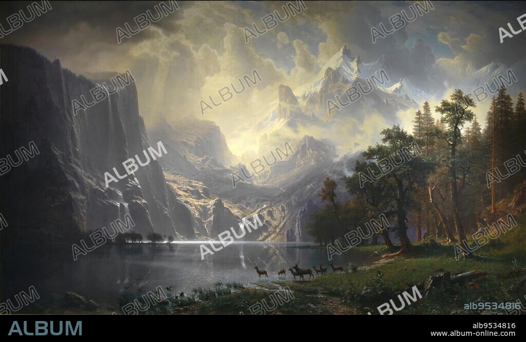 ALBERT BIERSTADT. Among the Sierra Nevada, California. Date: 1868. oil on canvas.