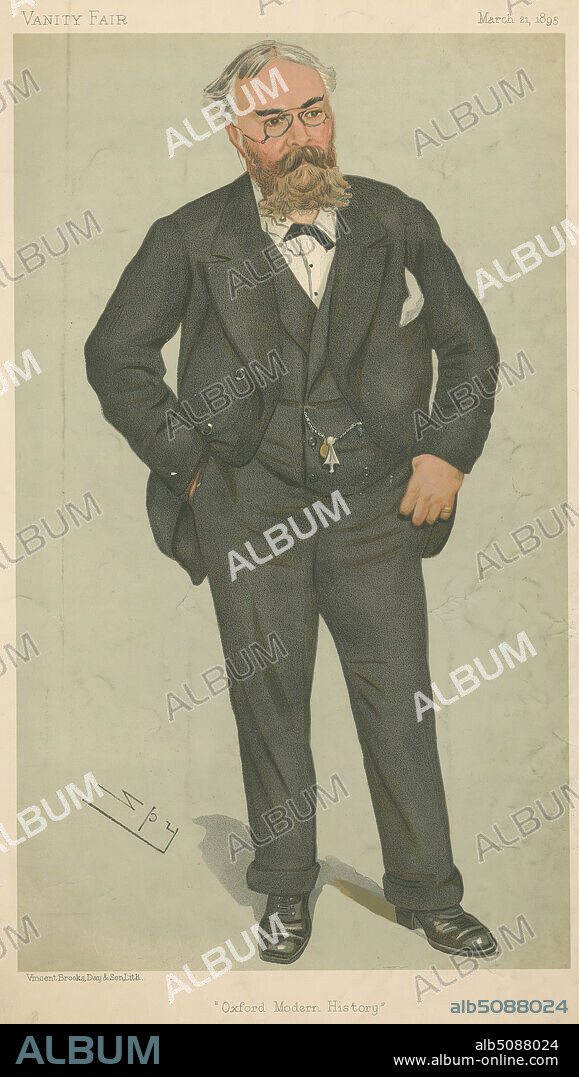 Vanity Fair: Teachers and Headmasters; 'Oxford Modern History', Mr. Frederick York Powell, March 21, 1895, Leslie Matthew 'Spy' Ward, 18511922, British, 1895, Chromolithograph.
