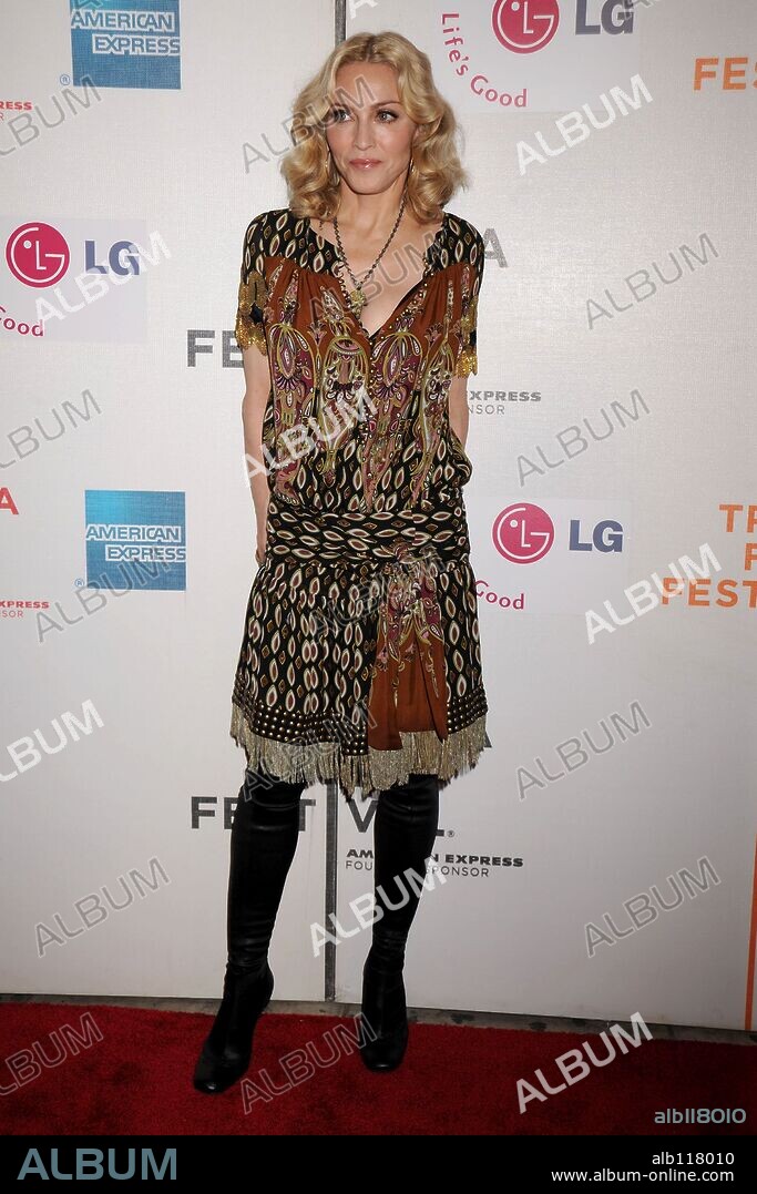 April 24, 2008. New York City .Madonna attends the 7th Annual Tribeca Film Festival 'I Am Because We Are' Premiere at Borough of Manhattan Community College / Tribeca Performing Arts Center. 24/04/2008
