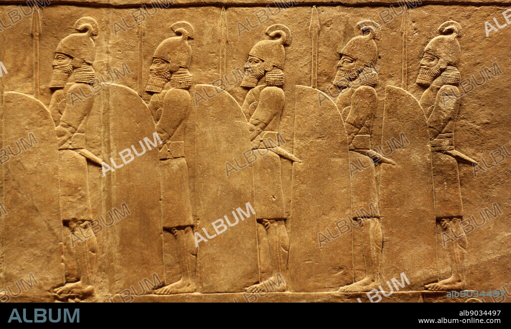 Assyrian wall, circa 645-635 BC. From the North Palace in Nineveh.