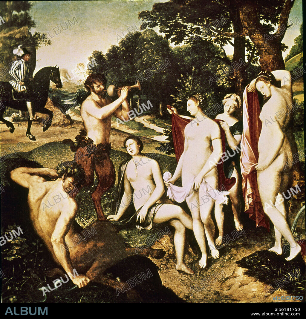 FRANÇOIS CLOUET FRANÇOIS (1510-15) 72. EL BAÑO DE DIANA - 1545 - O/T - 78x110 - RENACIMIENTO FRANCES.