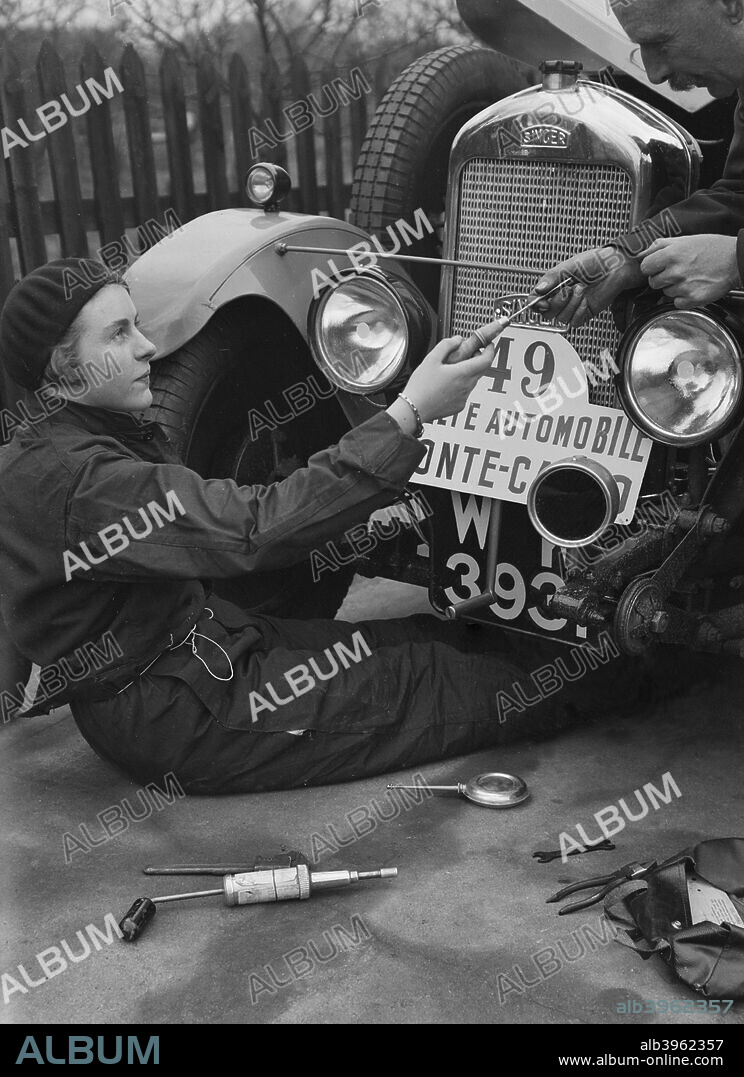 Singer Junior 848 cc. Reg. No.  WK3931. Entry No: 49.  Monte Carlo Rally. Date: Jan 1928.  Brunell, W.J.