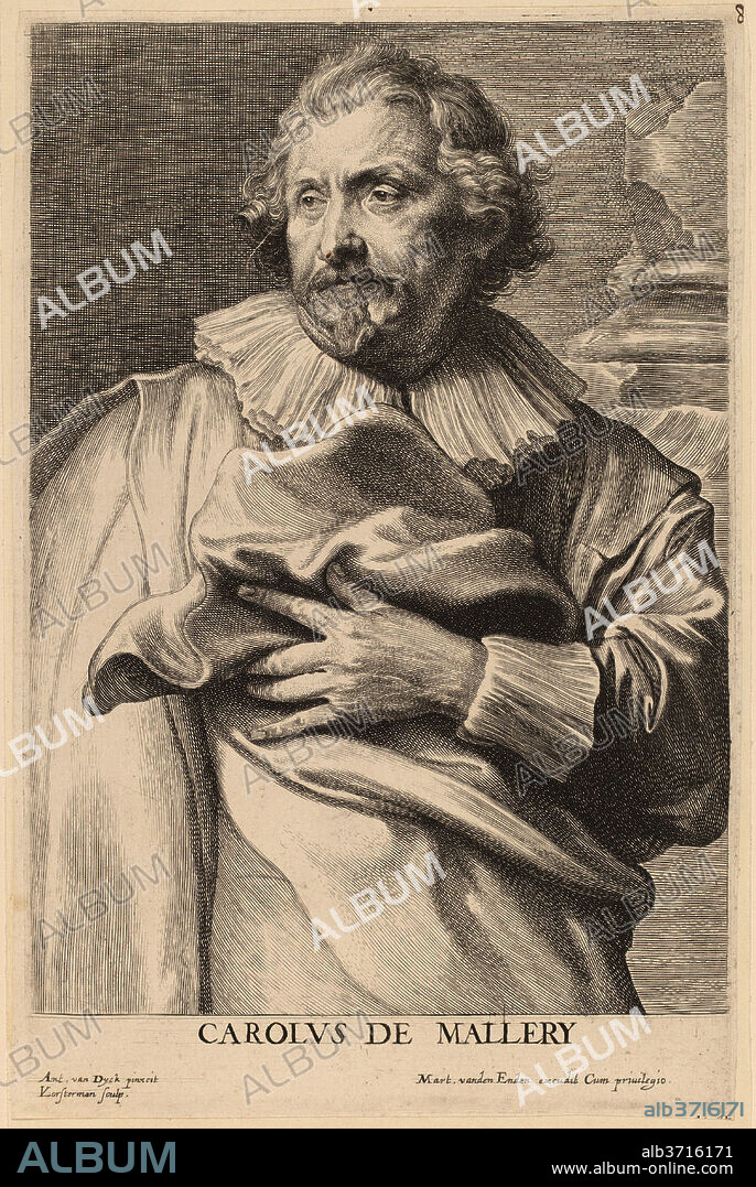 LUCAS EMIL VORSTERMAN AFTER SIR ANTHONY VAN DYCK. Karel de Mallery. Dated: probably 1626/1641. Medium: engraving.