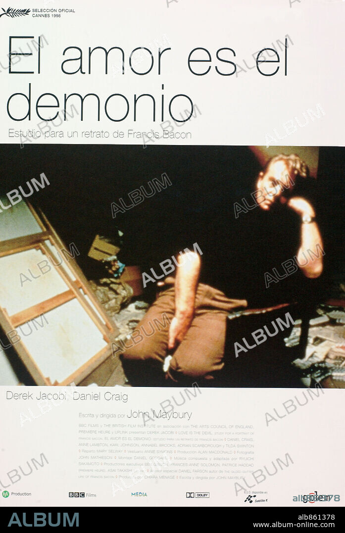 Poster of LOVE IS THE DEVIL: STUDY FOR A PORTRAIT OF FRANCIS BACON, 1998, directed by JOHN MAYBURY. Copyright BRITISH FILM INSTITUTE.