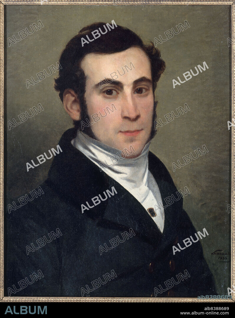 ALPHONSE LAVAUDAN. Portrait of unknown person, perhaps Alexandre-Auguste Ledru-Rollin, 1833.