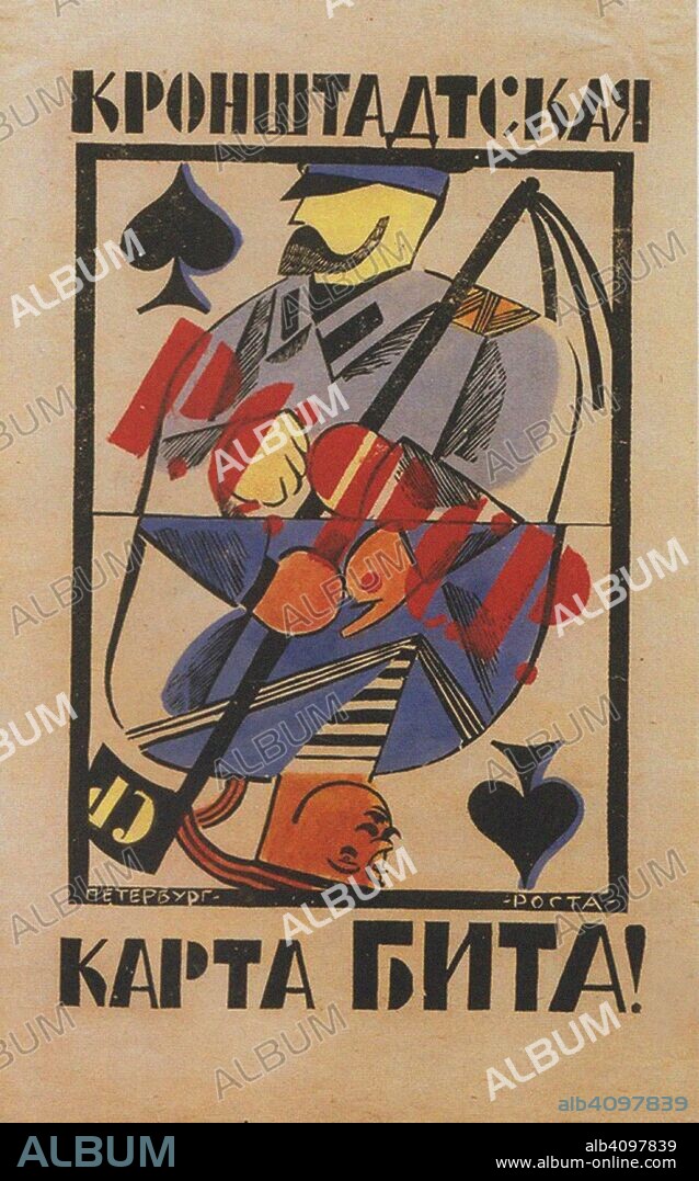 VLADIMIR IVANOVICH KOZLINSKY. Kronstadt game is up. ROSTA Window.