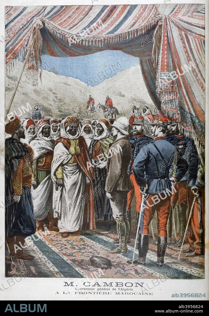Jules Cambon, Governor General of Algeria, 1897. An illustration from Le Petit Journal, 9th May 1897.